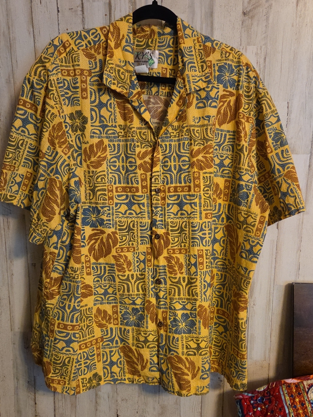 Casual TAN Printed Short-Sleeve Shirt